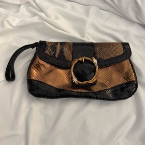 Like New Vintage Doncaster Metallic Snake Clutch